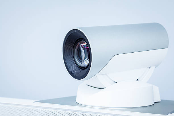 istock teleconference, video conference or telepresence camera closeup 478398954