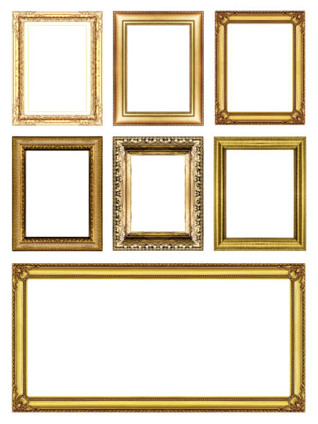 istock Vintage golden frame with blank space and clipping path 478399803