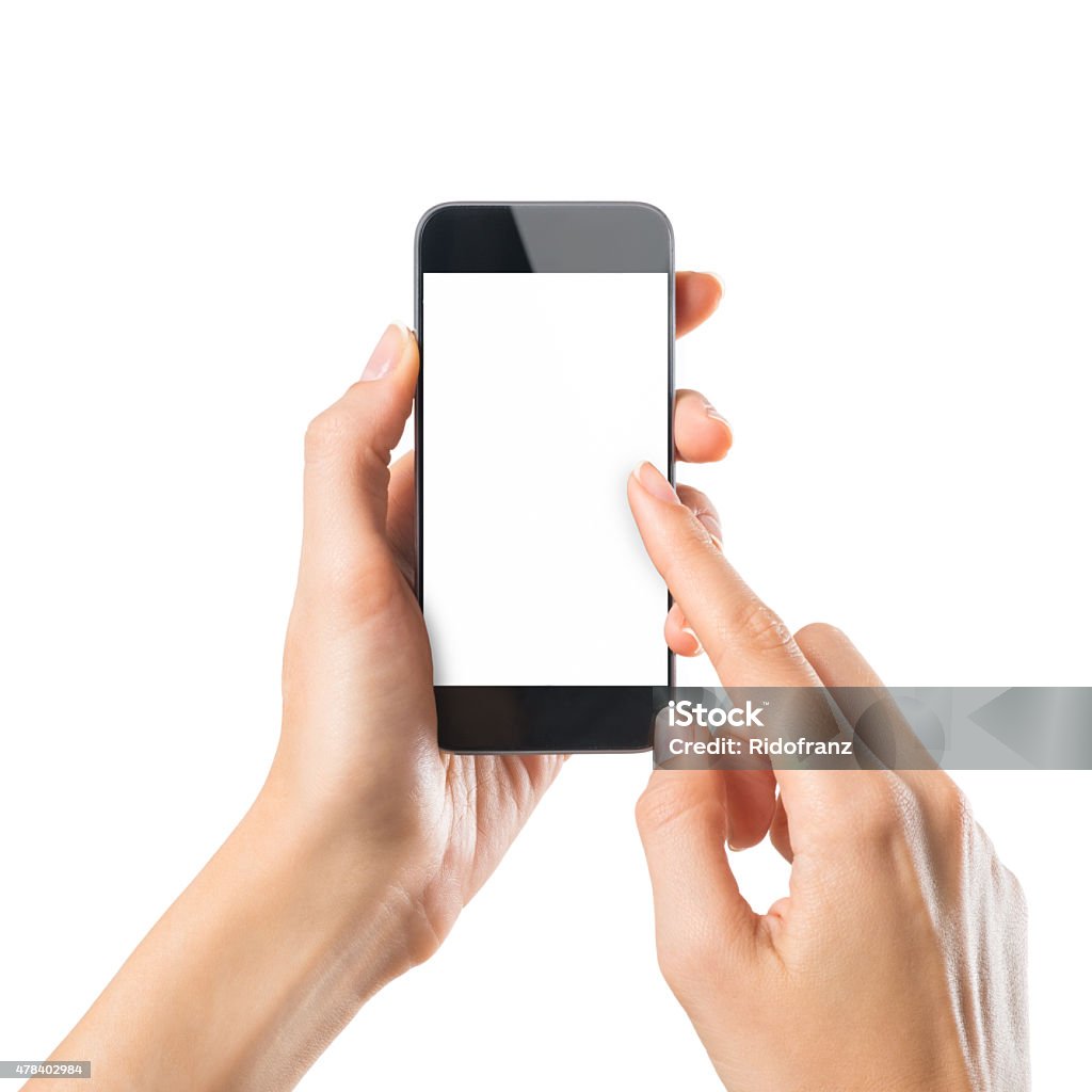 Mujer escribiendo en el teléfono móvil - Foto de stock de Teléfono móvil libre de derechos