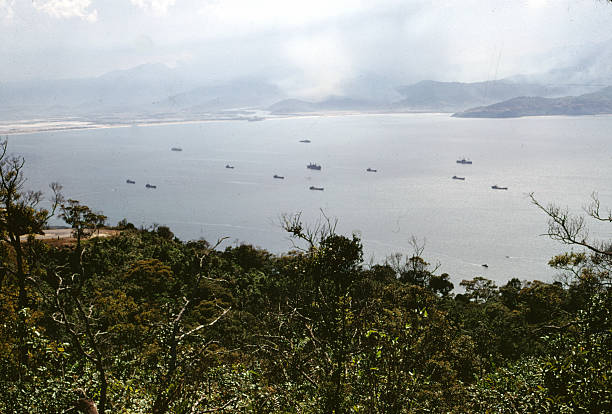 danangharbor Danang Harbor Vietnam 1968. 1968 stock pictures, royalty-free photos & images