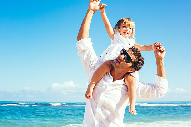 istock Father and daughter having fun together at the beach 478403765