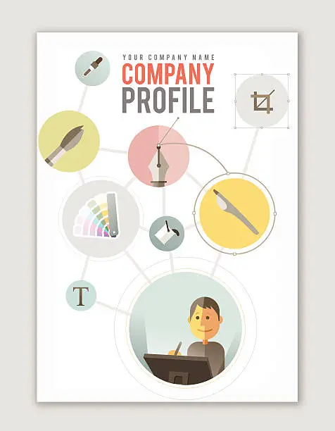 Vector illustration of Design company profile