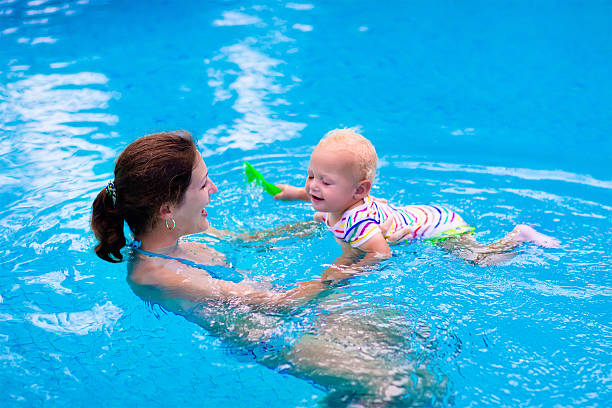 istock Mother and baby in a swimming pool 478406942
