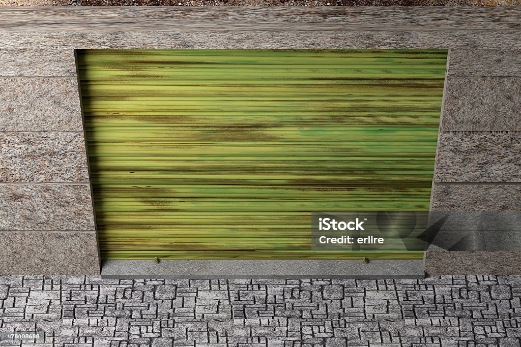 garage exit 3d rendering of a garage exit door 2015 Stock Photo