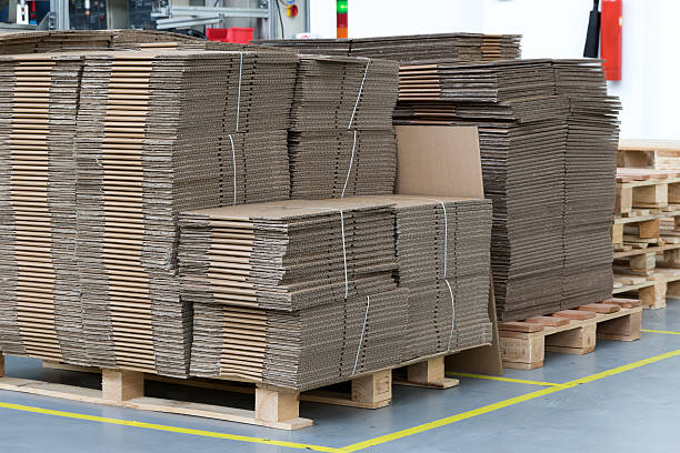istock Large number of folded cardboard boxes 478411864
