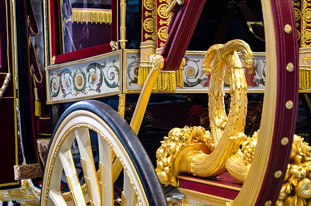 details of golden carriage queensday - prinsjesdag stockfoto's en -beelden