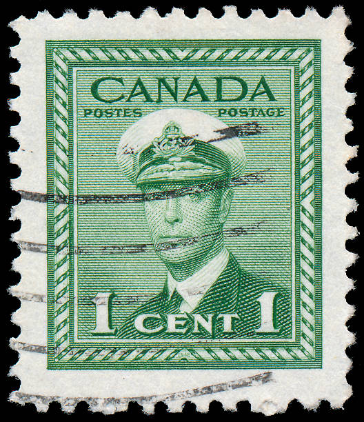 istock Stamp printed by Canada, shows King George VI. 478414593