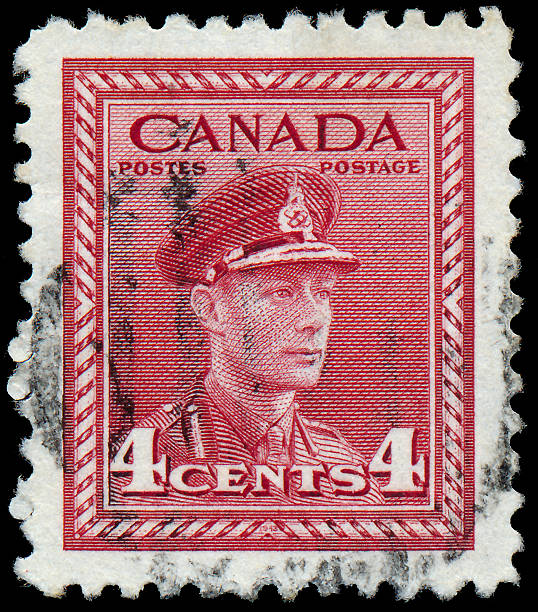 istock Stamp printed by Canada, shows King George VI. 478414601
