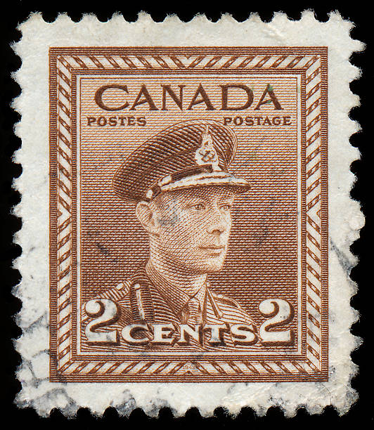 istock Stamp printed by Canada, shows King George VI. 478414603