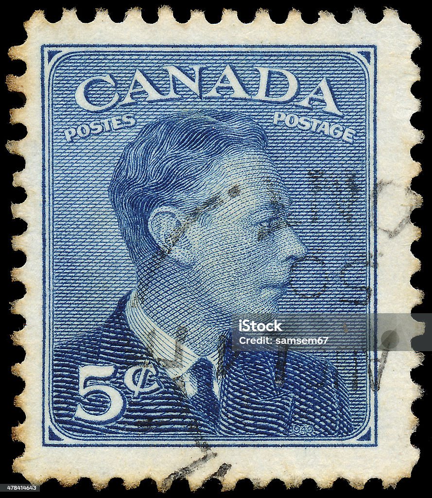 Stamp printed by Canada, shows King George VI CANADA - CIRCA 1949: A stamp printed by Canada, shows King George VI, circa 1949 Postage Stamp Stock Photo