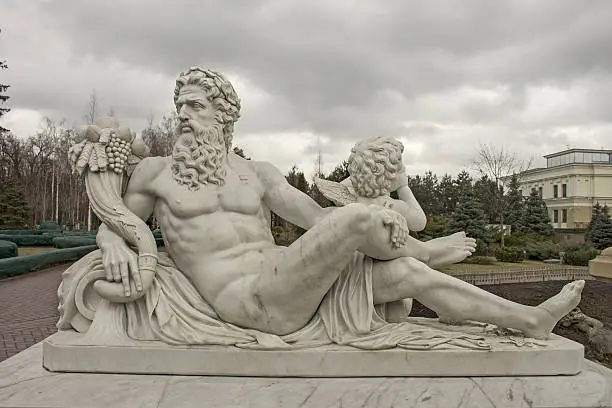 Marble sculpture of Zeus and Cupid, culture of Europe