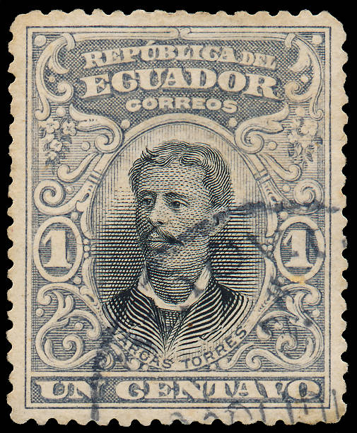 istock stamp printed in Ecuador shows Luis Vargas Torres 478414743