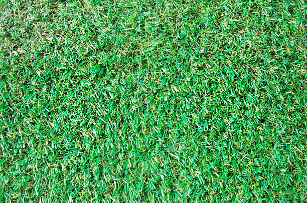 Artificial green grass background stock photo