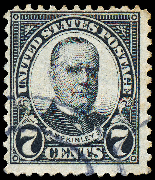 istock Stamp printed in USA shows President William McKinley 478415997