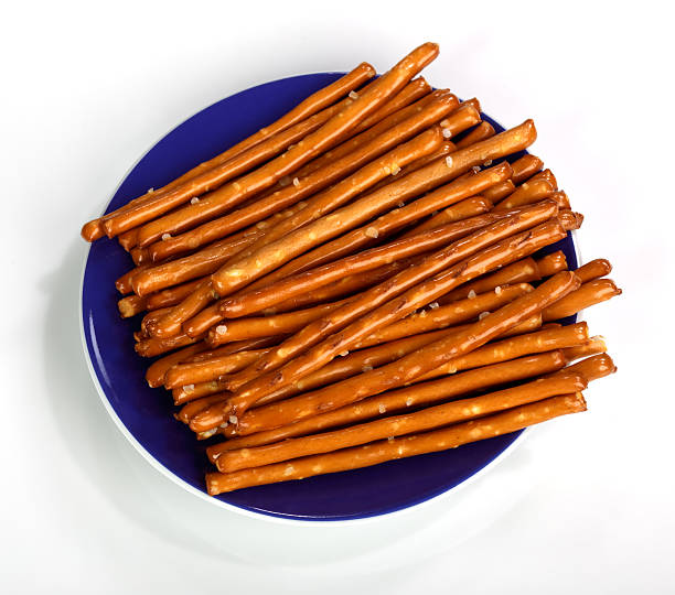 istock Salty bread finger snacks on a blue plate 478418695
