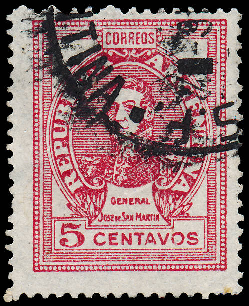 istock Stamp printed in the Argentina shows Jose de San Martin 478421027