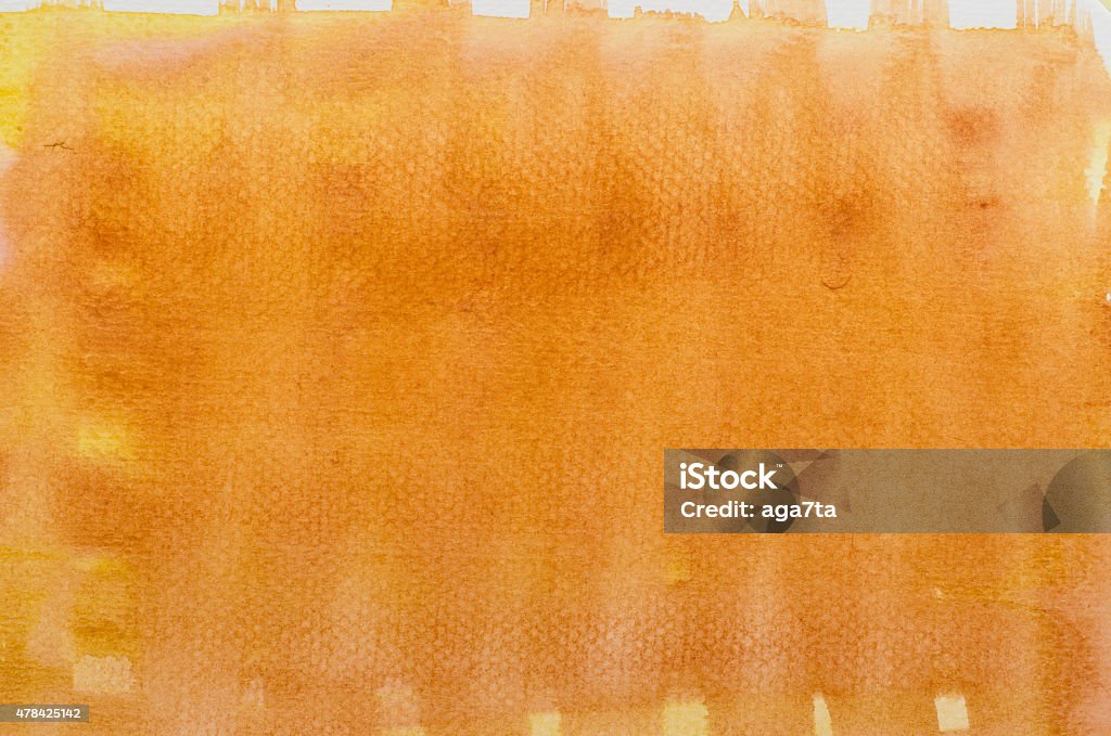orange watercolor  background orange watercolor paintingon paper background 2015 Stock Photo