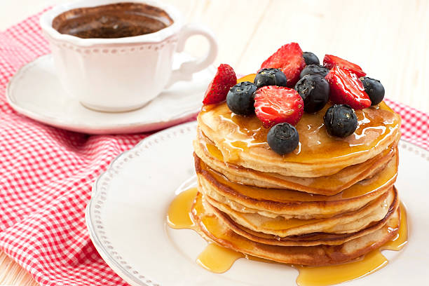 istock Pancakes with fresh berries and honey 478428090