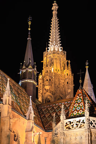 istock Matyas Temple at night in Budapest 478428779