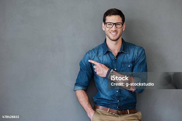 Pointing Copy Space Stock Photo - Download Image Now - 20-29 Years, 2015, Adult