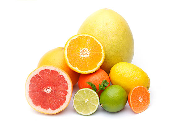istock Assortment of exotic fruits isolated on white 478431502