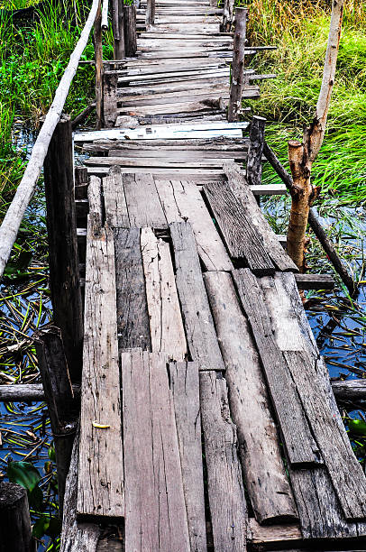 istock Old wooden bridge in the countryside 478431615