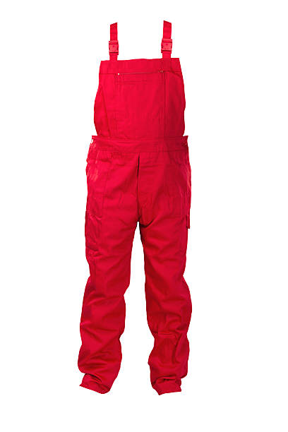 istock Red dungarees -protective clothing. 478431980