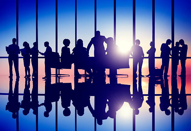 istock Silhouette Business People Corporate Connection Discussion Meeti 478433534