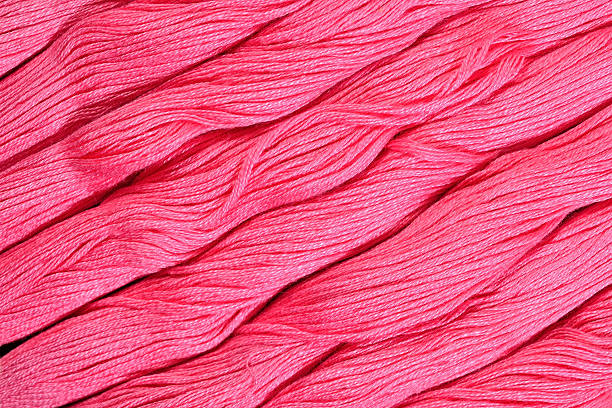 istock Pink skeins of floss as background texture 478433854