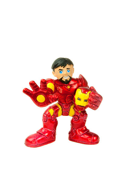 Adelaide, Australia - May 04, 2015: A studio shot of a Tony Stark, Iron Man action figure from Marvel Comics. Marvel comics and movies are very popular and merchandise are highly sought after collectables.