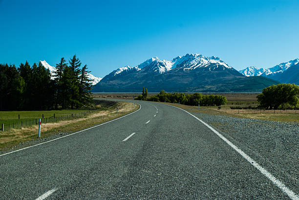istock Straight empty road to Mount, New Zealand 478438879
