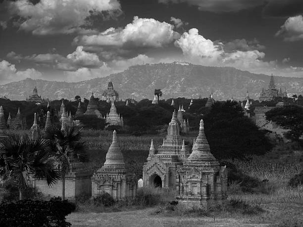 istock Black and white image of Bagan ancient city 478440126