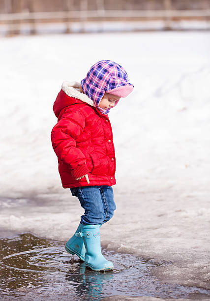 istock Girl Walking in Spring Puddle 478442147
