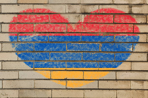 istock heart shape flag of armenia on brick wall 478443564