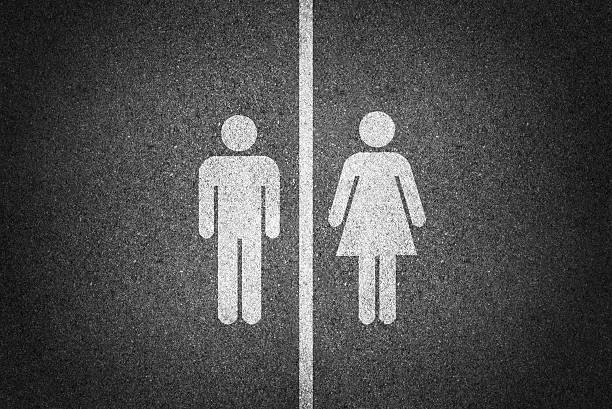 istock Gender sign on road sign asphalt 478444260