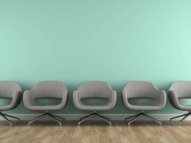 istock Part of interior with  modern grey armchairs 3d rendering 478444664