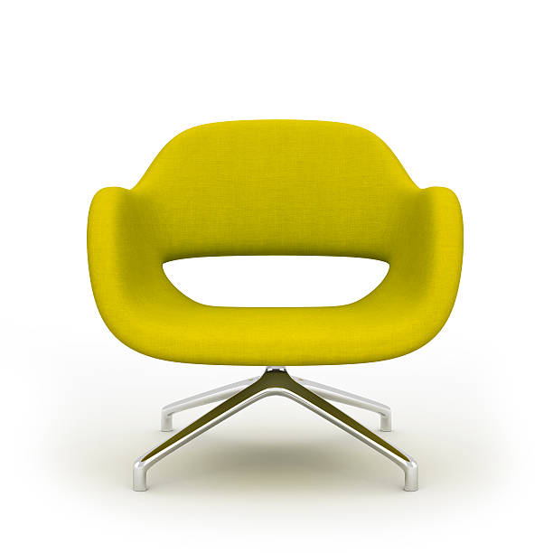 istock Yellow modern armchair isolated on white background 3d rendering 478444676