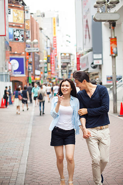 istock Young couple against cityscape background 478444692
