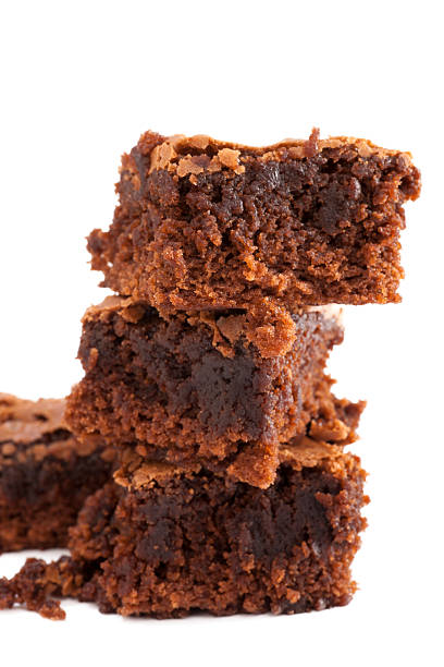 istock Freshly Baked Brownies on White Background 478447143
