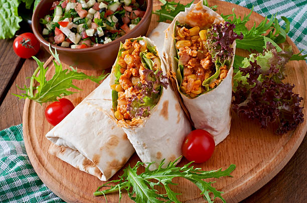 istock Burritos wraps with minced beef and vegetables 478448486
