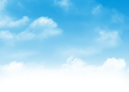Blue sky and clouds abstract background with copy space