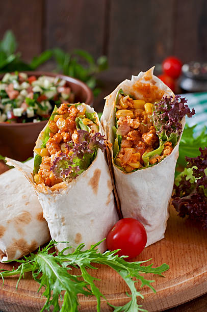 istock Burritos wraps with minced beef and vegetables 478451196