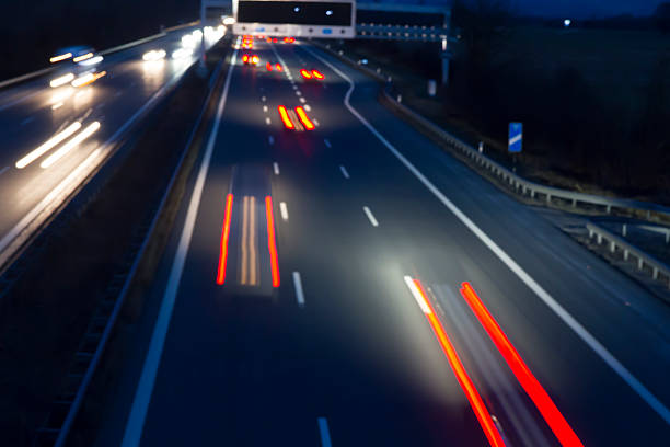 istock Night traffic on a highway, Germany 478456609