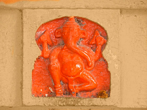 Small statue of Lord Ganesha in Lord Viththal temple, Viththalwadi, Pune, Maharashtra, India