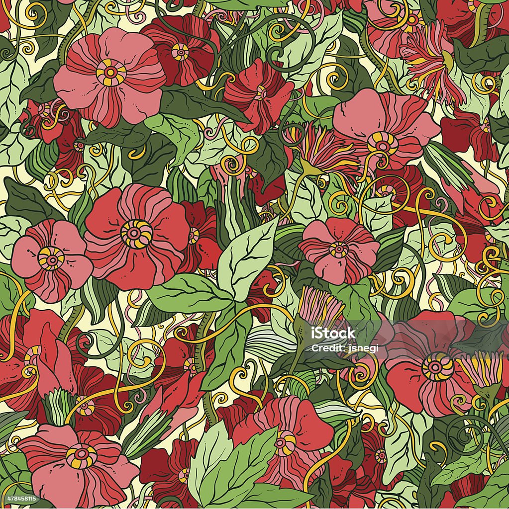 Abstract flower seamless pattern background Art stock vector