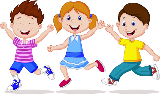 Happy Children Cartoon Running Stock Illustration - Download Image Now -  Active Lifestyle, Activity, Adult - iStock