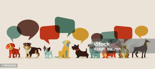 Dogs Speaking Icons And Illustrations Stock Illustration - Download Image Now - Dog, Undomesticated Cat, Illustration