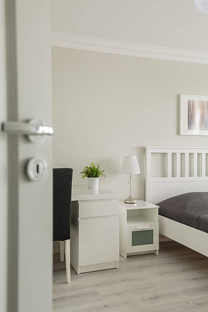 istock Open door to cozy bedroom 478459040