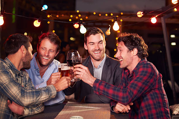 istock Group of friends at rooftop party 478459244