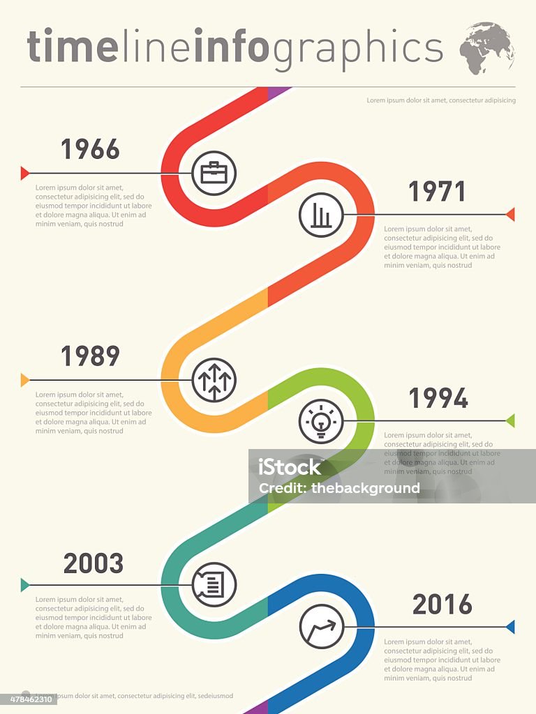 Different Timelines Graphics Vector Time Line Info Graphic With Diagram And Over Elements Stock ...